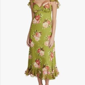 Betsy Johnson Green & Pink Floral Dress